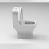Bathroom Square Close Coupled Toilet Soft Close Seat Cistern Modern WC Pan