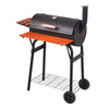 LARGE OIL DRUM BARREL STYLE BBQ SMOKER CART BARBEQUE MEAT FOOD SMOKING COOKING