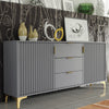 140cm Loft Retro Milled Fronts Sideboard I TV Unit Cabinet I Cupboard TV Stand