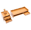 Wooden Office Desk Organizer Stationary Storage Home Tidy Storage Tabletop Stand