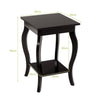 Living Room End Table Open Storage Shelves Sofa Side Table-Coffee