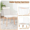 Chic Set of 4 Windsor Dining Chairs Kitchen Armless Side Chairs White