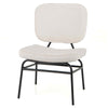 Modern Side Chair Bedroom Reading Accent Chair Adjustable Foot Pads-White