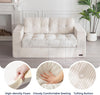 2 Seater Floor Sofa Corduroy Bean Bag Loveseat Armrests Living Room