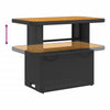 Garden Table Outdoor Table Dining Table Poly Rattan and Acacia Wood