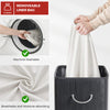 Smilesun 150L Bamboo Laundry Basket Lid Compartments Washing Bin Storage Hamper