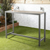 Alfresia Outdoor Aluminium High Bar Table with Two Modern Grey Bar Stools