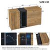 Storage Cabinet Sideboard with Drawers, Adjustable Shelves and Smart LED Lights