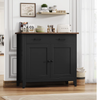 Kitchen Sideboard Cabinet Drawers Shelves Freestanding Storage Unit White Black