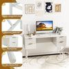 Computer Desk Home Office Desk PC Workstation Study Writing Table W/ 4 Drawers