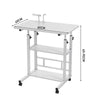 Folding Over Bed Table Dining Tray Laptop Stand Computer Desk +USB Fan LED Light