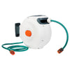 Wall Mounted 20m Auto Rewind Retractable Garden Hose Reel 9in1 Water Spray Pipe