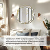 80cm Large Wall Mirror Irregular Floral Beveled Golden Rim Accent Mirror Mantle