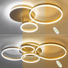 LED Ceiling Light 3/5/6/8 Rings Chandelier Lamp Living Room Bedroom Pendant Lamp