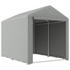 Garden Storage Shed Tent Galvanised Steel Frame Shelter w/Accessories LightGrey