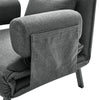Futon Folding Single Sofa Bed 3-in-1 Sofa Recliner Lounger Accent Chair Armchair
