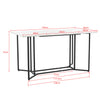 White Dining Table With Black Metal Legs Dining Room Furniture Rectangle Table