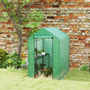 Walk in Garden Greenhouse w/Shelves Steeple Grow House 120 x 186 x 190 cm Green