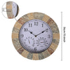 Garden Outside Wall Clock & Thermometer Hygrometer Weatherproof Garden Decor