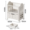Eco-friendly PP Newborn Cot Bed Baby Bedside Bassinet Crib Infant Storage Drawer
