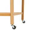 Solid Wood Kitchen Trolley Serving Cart Island Organizer Rolling Wheels 2-Drawer