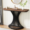 100CM Console Table, Industrial Entry Hallway Table with Geometric Metal Base