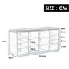 Multi-Storage Shoe Rack w/ 14 Compartments Cushion Moving Shelves for Home White