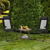 2Pcs Outdoor Folding Chair Garden Patio Reclining Chairs Portable Camping Chairs