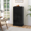 kitchen Pantry Cabinet 120cm Food Pantry Cabinet with Doors & Adjustable Shelves