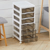 3-6Tier Plastic Chest of Drawers Bedside Cabinet Home Tidy Storage Shelving Unit