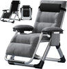 NAIZEA Outdoor Padded Lawn Recliner Zero Gravity Chair Folding Chaise Chairs