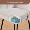 2X Breakfast Bar Stools Thickened Pad Linen Dining Chairs for Counter Kitchen