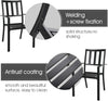 PHI VILLA Set of 4 Garden Dining Chair Set Outdoor w/ High Back Armrest Black