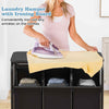 Rolling Laundry Basket Clothes Storage Laundry Hamper-Grey