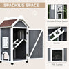 Wooden Cat House Condos Cat Cave 2 Floor Pet Shelter Outdoor Furniture