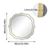 Luxury Accent Wall Art Mirror 80cm Large Decor Mirror with Gold Beveled Frame UK