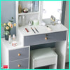 Large Dressing Table Stool Set with LED Lighted Mirror Vanity Makeup Desk White