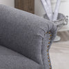 Chesterfield Wing Back Chair Tufted Fabric Button Fireside Armchair Lounge Sofa