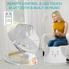 Electric Baby Bouncer Bluetooth Baby Swing Infant Cradle Music Timer w/Remote