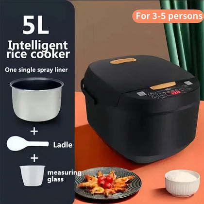 5L Rice Cooker Appointment Timing Heating High-fire Fast Cooking For 3-5 Person~