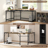 Computer Corner Desk Home Office Workstation L-Shaped Desk w/Power Outlet