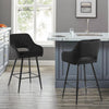 2 x Velvet Bar Stools Metal Leg Padded Seat Breakfast Stools Kitchen Chair New
