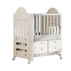 Premium Baby Toddler Cot Bed with Wheels & 4 Drawers Eco-friendly 85x62x108cm UK