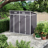 6 x 4 ft Plastic Shed Outdoor Garden Tools Storage House Double Doors，Window