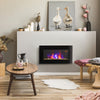 1000W/2000W Electric Wall Fireplace LED Flame Effect Timer Remote Heater