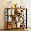 4 Tier Bookcase Open Storage Bookshelf Wooden Books Display Cabinet Living Room