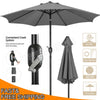 2.7M Outdoor Garden Parasol Sun Shade Patio Round Umbrella Crank Tilt Canopy
