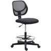 Tall Office Chair Draughtsman Chair with 360° Wheels for Standing Desk Black