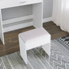 Foldable Makeup Table Set Drawer Mirror Storage Makeup Room White Dressing Table