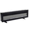 60inch Electric Fireplace Crystals LED Fire Heater Inset Wall/Freestanding Black